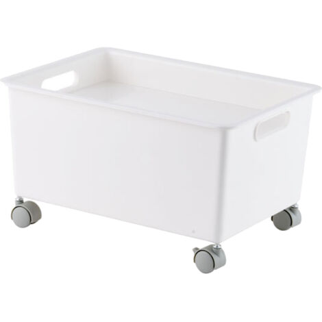 Eosnow – Panier de rangement à rouleaux 870g – Grande capacité pour livres, vêtements, chaussures – En PP – Mobile et facile à déplacer