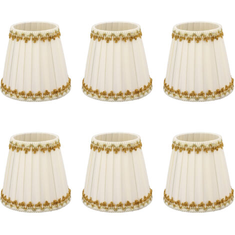 Eosnow Abat-jour en forme de bougie, 6 pièces, Style moderne et Simple, décoration de la maison pour petite ampoule E14