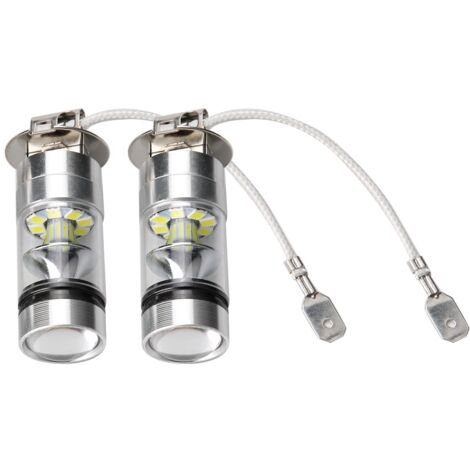 Eosnow 2 pièces H3 6000K 100W LED 20-SMD haute puissance antibrouillard conduite ampoules DRL HID