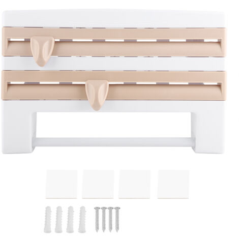 Support de stockage de bouteille de Sauce de cuisine support de porte-serviettes en papier outil de cuisine film alimentaire coupe kaki (1/5)