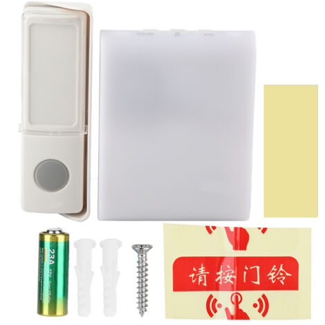 Bouton sans fil sonnette de porte Patient âgé appelant sourd avec 7 types de tons de couleur de lampe Flash