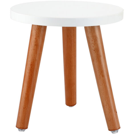 Petit support de fleur support de pot de fleur, petit support de fleur de table ronde nordique d'intérieur à la maison, diamètre 20 hauteur 22, couleur bois massif