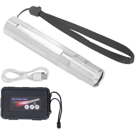 Lampe de poche de thérapie par la lumière infrarouge, 630nm, 660nm, 850nm, en acier inoxydable, LED, lumière infrarouge avec écharpe pour la cheville
