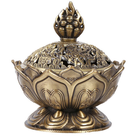 Brûleur d'encens à reflux Vintage, porte-cône, décoration de la maison, tendance (Bronze) (1/5)