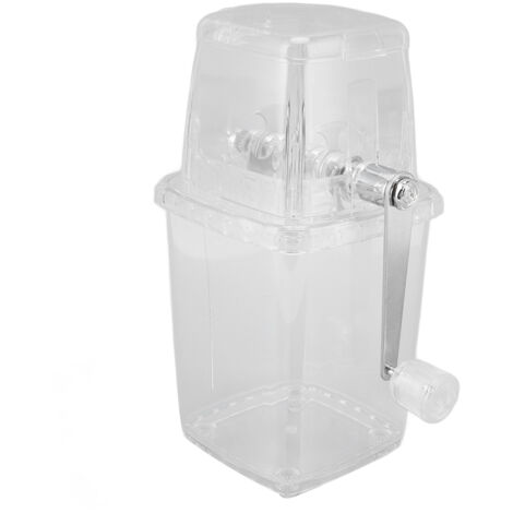 Eosnow Broyeur à glace manuel multifonctionnel, transparent, antirouille, pour la cuisine domestique, Transparent