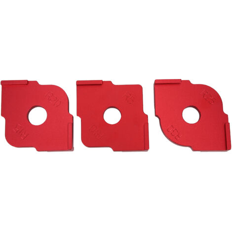 Gabarit de positionnement de demi-cercle pour rayon d'angle QuickJig, outil de coupe, 3 pièces