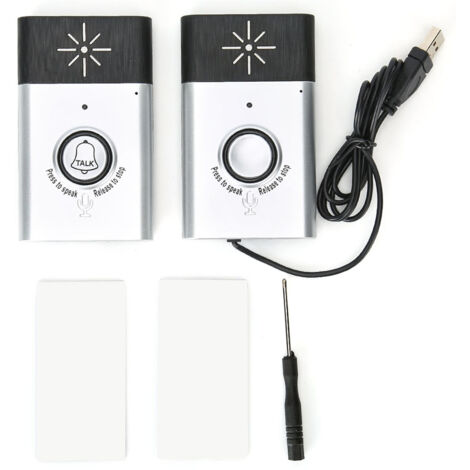 Eosnow Mini interphone vocal bidirectionnel Portable 2.4GHz, sonnette sans fil, système d'interphone