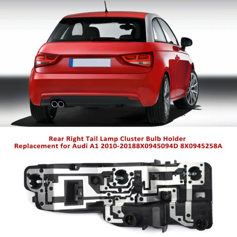 Eosnow Support d'ampoule de remplacement pour feu arrière droit, pour Audi A1 2010-2018 8X0945094D 8X0945258A