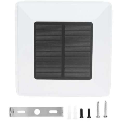 Poteau solaire imperméable à l'eau, éclairage d'extérieur à Induction, capuchon de clture, décoration de jardin et de cour, blanc (blanc chaud, vert) (1/5)
