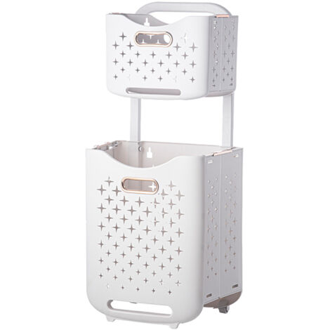 Eosnow Panier à linge pliable, panier à linge pliable portable, panier de rangement pour vêtements, pour la maison, l'htel, combinaison en or rose