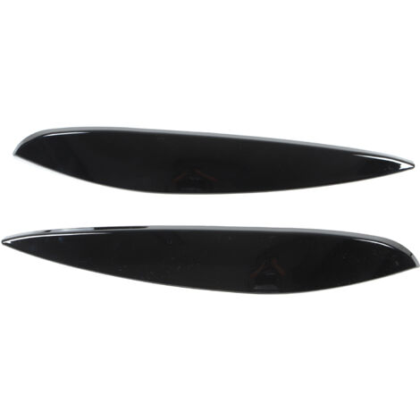 Eosnow Sourcils de phare gauche droit ABS de remplacement, 2 pièces, pour Benz Smart 453 Fortwo Forfour 2015 – 2020, noir brillant