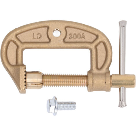 Eosnow Pince de terre de soudage, laiton, bonne conductivité électrique, Anti-oxydation, Style G, terre 300A