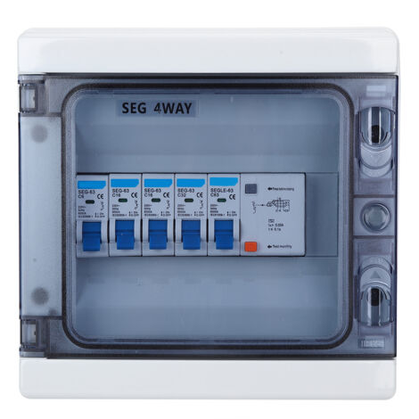 Eosnow – Disjoncteur étanche 63A 30mA – Protection contre les fuites – 4 pôles – Indice de protection IP65 – Cuivre pur pour environnements humides - x16a32A