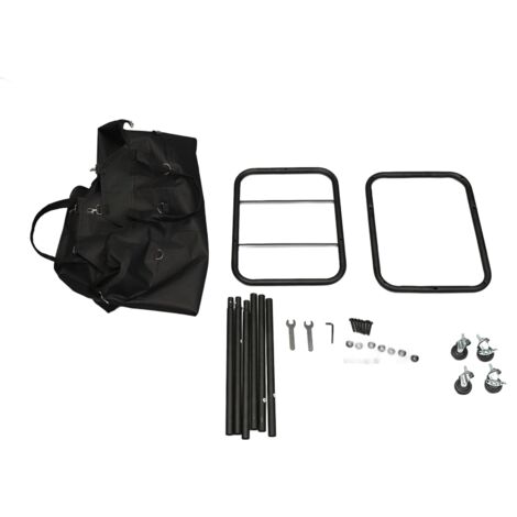 Panier à linge, avec doubles poignées, panier à linge sale, 4 roulettes, conteneur de rangement pour jouets d'enfant, pour la maison, noir