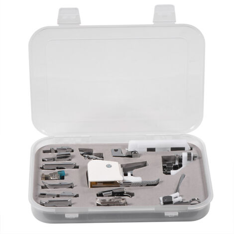 Eosnow Pied-de-biche multifonctionnel pour Machine à coudre Brother Janome Singer, 15 pièces, Kit d'accessoires