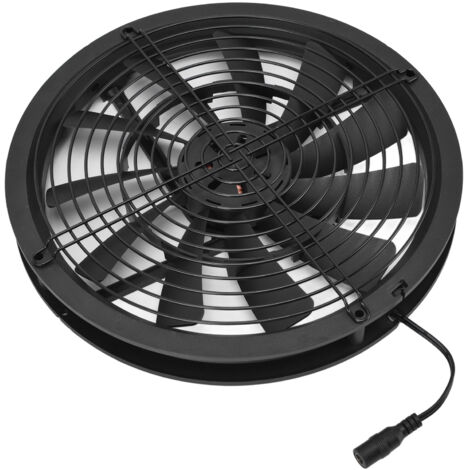 Kit de ventilateur de panneau solaire 10 pouces 100W, panneau solaire étanche, botier de Ventilation rond, ventilateur d'échappement pour poulailler, serre, hangar (1/10)
