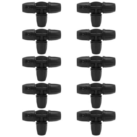 Lot de 10 raccords de tuyau cannelés 8/11 avec verrouillage pour irrigation goutte à goutte de jardin
