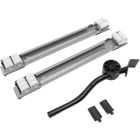 Eosnow Rouleau d'appareil extensible 300 kg, empattement universel pour machines à laver, réfrigérateurs, sèche-linge, lave-vaisselle, objets lourds, argent