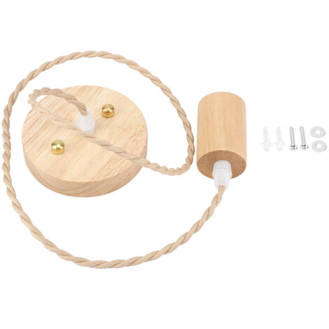 E27 Vintage Style campagnard noir Simple bois suspension plafonnier suspension 90-250V