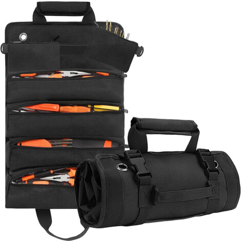 Sac fourre-tout à outils en tissu Oxford, organisateur polyvalent avec 6 poches pour le stockage d'équipement professionnel à domicile