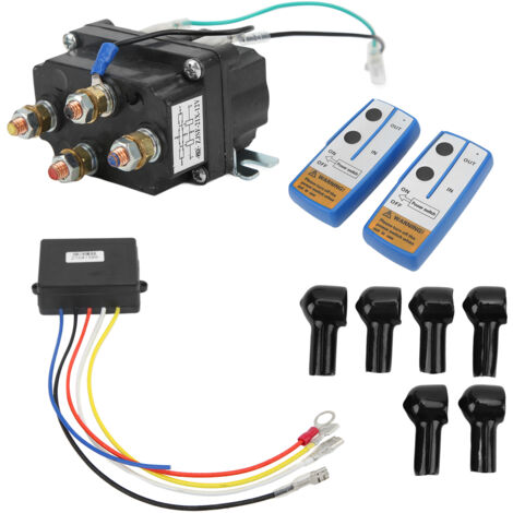 Eosnow – Relais de treuil électrique 12V 250A – Compatible ATV UTV 2000-5000lb – Surface noire enduite – Installation facile avec télécommandes - 5000lb