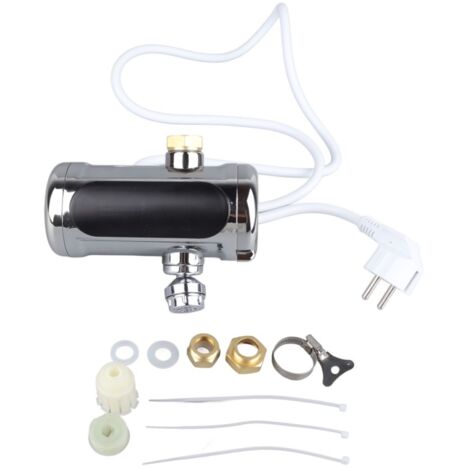 Eosnow Robinet de chauffe-eau électrique, robinet de chauffage d'eau IPX4 étanche, prise ue 220-240V
