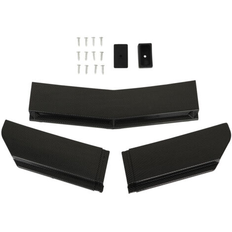 Eosnow Séparateur de becquet de pare-choc avant, 5 pièces, 110 à 140mm, Kit universel de carrosserie de lèvre de voiture pour Modification du Style en Fiber de carbone