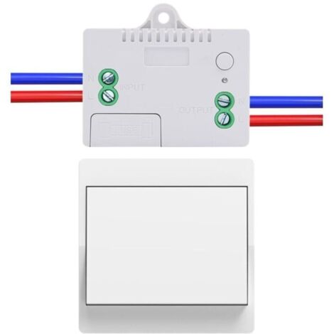 EU interrupteur sans fil sans piles Lot de 1 kit interrupteur sans fil autoalimente va et vient sans fil sans pile radio interrupteur a distance eclairage domestique (EU 1Gang 1V1 A) (1/4)
