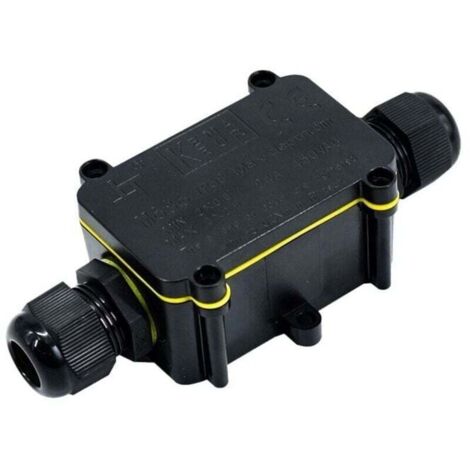 2 Pices Bote de Jonction tanche IP68, Boite de Derivation Etanche Exterieur, Connecteur de Cble 2 Voies Connexions pour Cble 5-9mm 9mm-12mm (1/4)