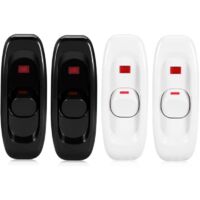 Interrupteur Intermédiaire Bouton De Commutation En Ligne 4 Pcs Interrupteur à Cordon Interrupteur Câble Lampe Bureau Interrupteur Bascule Cordon Lampe De Bureau à Usage Extérieur Noir Et Blanc