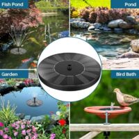 Pompe à Eau Solaire 2025 - Fontaine Jardin DIY 1,5 W, 6 Buses, Énergie Solaire Pour Bain Oiseaux, Étang, Piscine, Aquarium