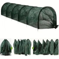 Tunnel de Croissance Pliable, Réutilisable Réseau des plantes de serre Tunnel pour Couvrir Les Jardin, Légumes und Tomate, Contre Les parasites et Les Oiseaux, Vert 3m