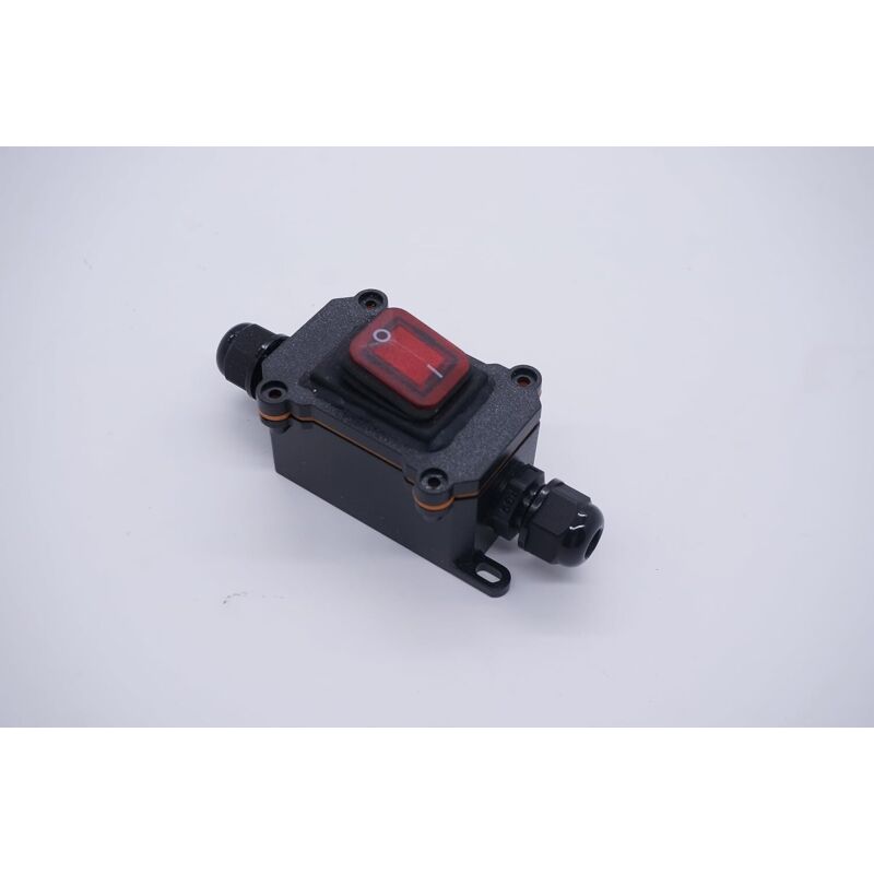 Interrupteur en Ligne Étanche IP66, Inline Cord Switch AC 220V/DC 12-24V 30A DPST 4 Pôles, Interrupteur à Bascule Marche/Arrêt pour Une Utilisation en Extérieur sur Les Deux Côtés (DC12-24V