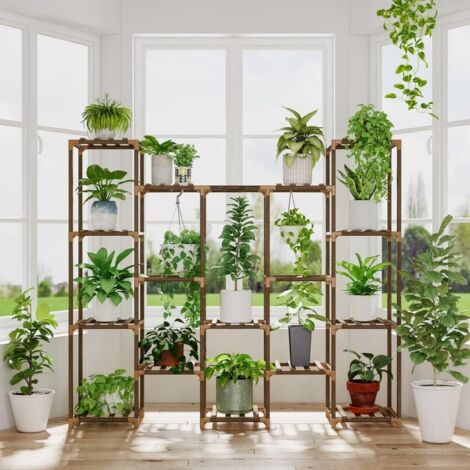 Grand support pour plantes d'intérieur et d'extérieur à suspendre pour 14 pots de fleurs pour salon, terrasse, balcon et jardin (1/5)