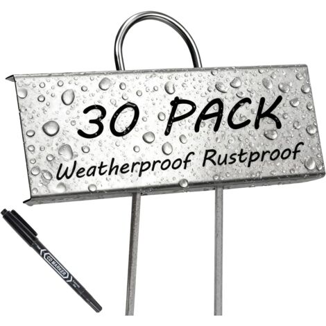 Étiquettes de Jardin avec Étiquette Stylo – Pancarte Résistante et Contenants et Accessoires pour Plantes – Lot de 30 (1/5)