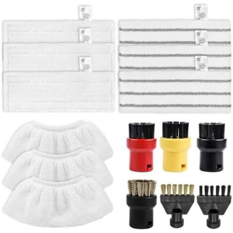 KEEPOW Kit d'accessoires pour nettoyeur vapeur Karcher - 15 pièces - Compatible avec EasyFix SC 1, SC 2, SC 3, SC 4, SC 5 (1/5)