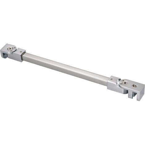 Laoa – Barre de renfort pour porte de douche en acier inoxydable 50 cm – Pour panneau de verre 6mm à 10mm – Installation sans perçage – Largeur 15mm
