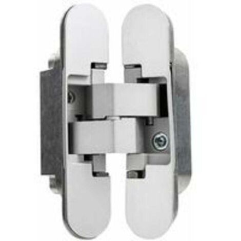 Charnière invisible pour portes, Lot de 2 charnières invisibles pour portes lourdes, charge 40 kg, ouverture 180º
