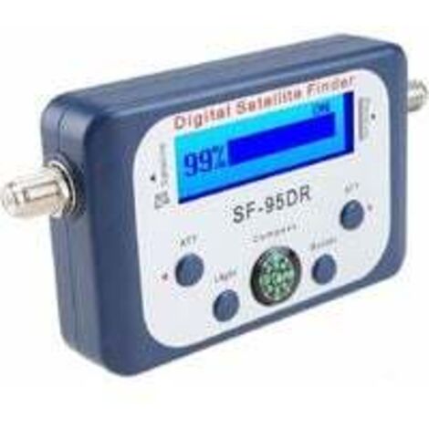 Pointeur Satellite Numérique/Satfinder Parabole Détecteur Localisateur de Signal avec Boussole Buzzer Noir