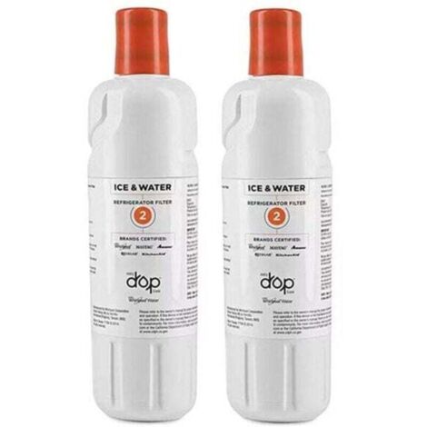 Ahlsen – Lot de 2 filtres à eau pour réfrigérateur EDR2RXD1 – Réduction des chlorures et odeurs – Remplacement facile sans outil – Eau fraîche et pure (1/5)