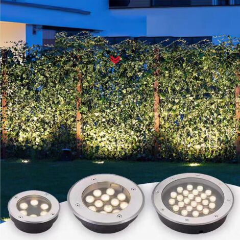 Projecteurs LED À Faisceau Lumineux - Spot LED D'extérieur Encastrable, Lampe Enterrée Ultra-mince 220 V, Lampe De Jardin Étanche IP67, Lampe De Jardin Enterrée, Spot Encastré Au Sol(Red,9W(150mm50mm (1/5)