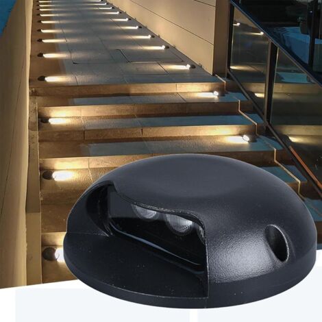 Basse Tension Lumières Enterrées LED Spot Étanchéité IP66 Éclairage Unilatéral Lumière Souterraine pour Allée Terrasse Marche Jardin Spots(Blue,3W-AC24V) (1/5)