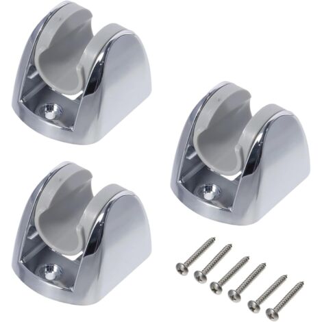 Lot de 3 supports de pommeau de douche, support mural réglable pour tuyau de douche avec vis pour pulvérisateur de bidet de salle de bain (1/5)