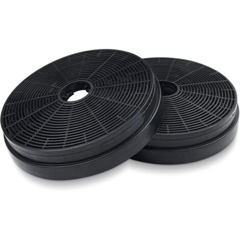 Pack de 2 filtres à charbon actif pour hotte aspirante Ø175 mm – Épaisseur 35 mm – Compatible Respekta MIZ0031, Klarstein, PKM CO4 (1/5)