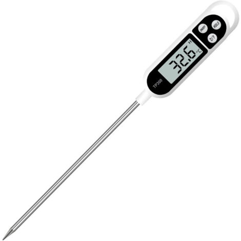 Thermomètre de cuisine numérique – Plage de -50 à 300 °C – Précision ± 0,1 °C – Sonde longue en acier inoxydable pour grill/barbecue (1/5)