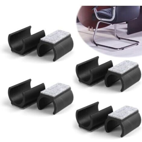 8 Pièces Patin Chaise,Patin de Glissement,Tampon Chaise,Diamètre 24-25 mm,pour Chaise en Porte-à-Faux,Protéger Les Sols Carrelés, Les Parquets et Réduire Le Bruit (1/5)