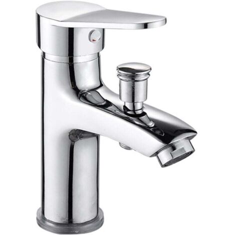 Mitigeur de baignoire monotrou en laiton chromé – Finition brillante durable – Limiteur de température pour sécurité – Installation facile (1/4)