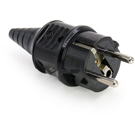 Prise électrique mâle 250V 16A – Protection IP44 – Pour câbles 6-16mm – Matériau ignifuge – Lot de 2 pièces (1/5)