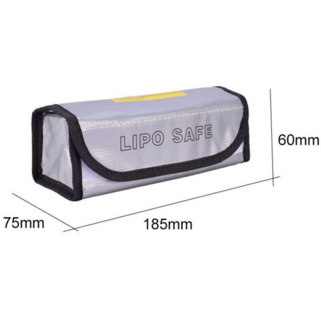 Sac de sécurité pour batterie au lithium, sac de protection de charge de batterie de bouclier de sécurité anti feu et anti déflagrant (1/4)