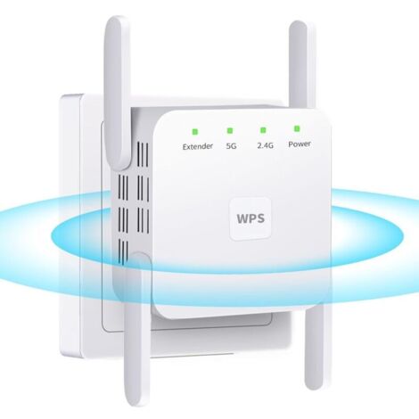 Amplificateur WiFi 1200Mbps – Portée jusqu'à 7000 pieds – Dual Band 2.4&5GHz – Connexion jusqu'à 20 appareils – Port Ethernet - 6000sq (1/5)